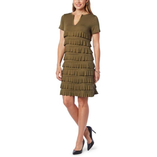 Discount ๐ Colleen Lopez Collection Colleen Lopez Empire ๐ Dress With Ruffle Tiers Bright Purple ๐