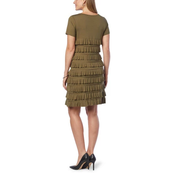 Discount ๐ Colleen Lopez Collection Colleen Lopez Empire ๐ Dress With Ruffle Tiers Bright Purple ๐ - Image 3