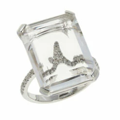 Deals 👍 Colleen Lopez Collection Colleen Lopez Sterling Silver Diamond Initial And Clear Quartz Ring 🎁